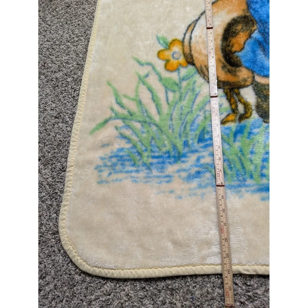 Vintage Sunbonnet Sue Overall Sam Baby Blanket Crib Throw Boy Girl Kissing